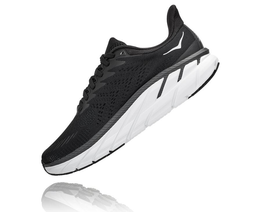 Hoka One One ランニングシューズ レディース 黒/白 - クリフトン 7 - UT2458163